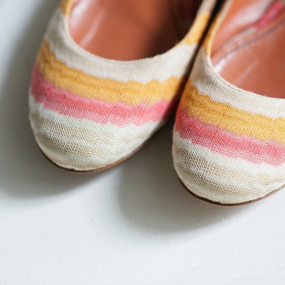 Missoni Round Toe Colorful Geometric Print  Flats - Picture 10 of 14